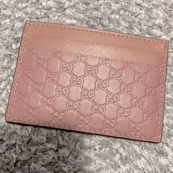 NEW- GUCCI- micro guccisimma card holder - Picture 2 of 3